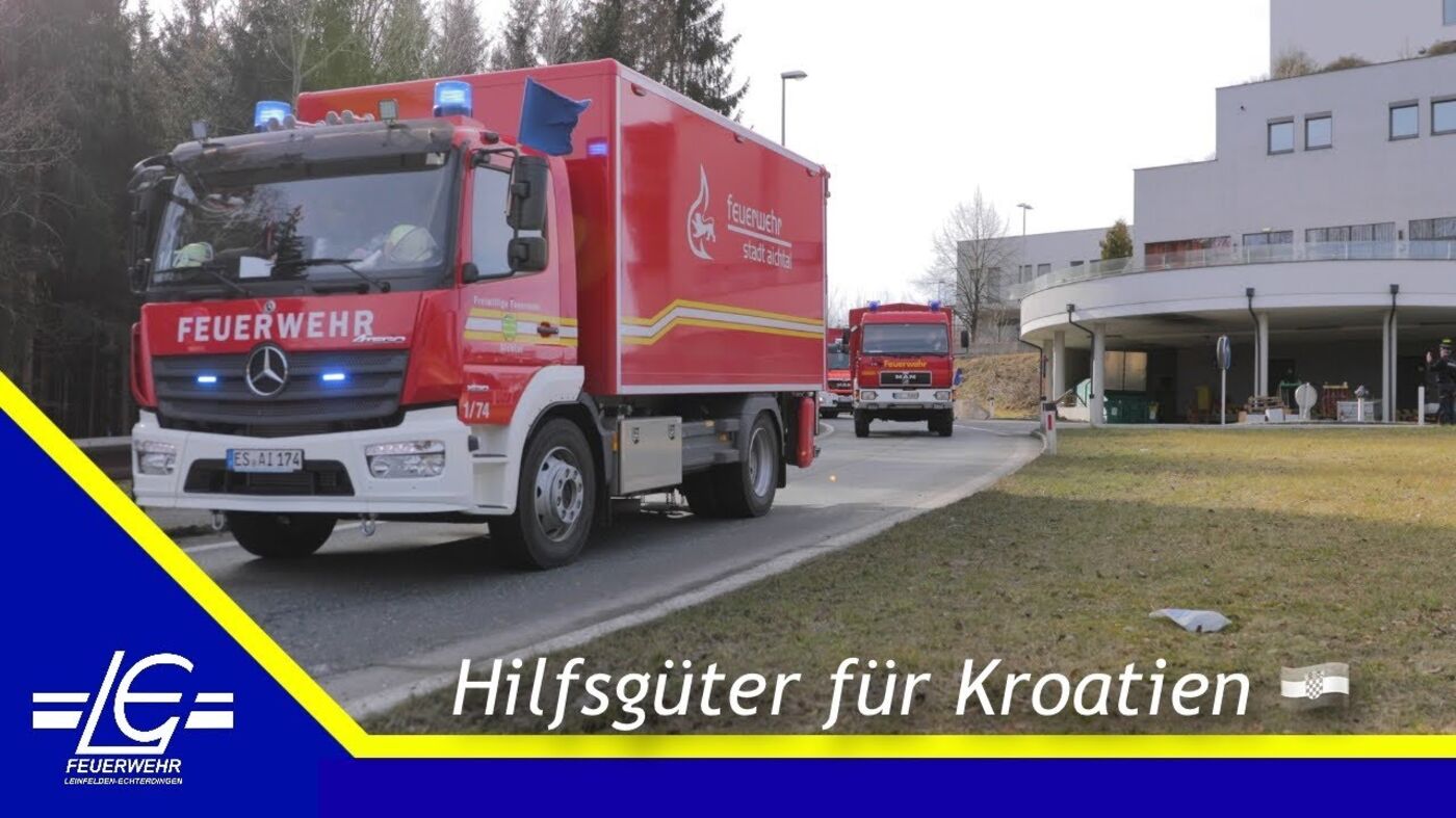 Hilfskonvoi in das Erdbebengebiet nach Kroatien | Anreise | Feuerwehr Leinfelden-Echterdingen